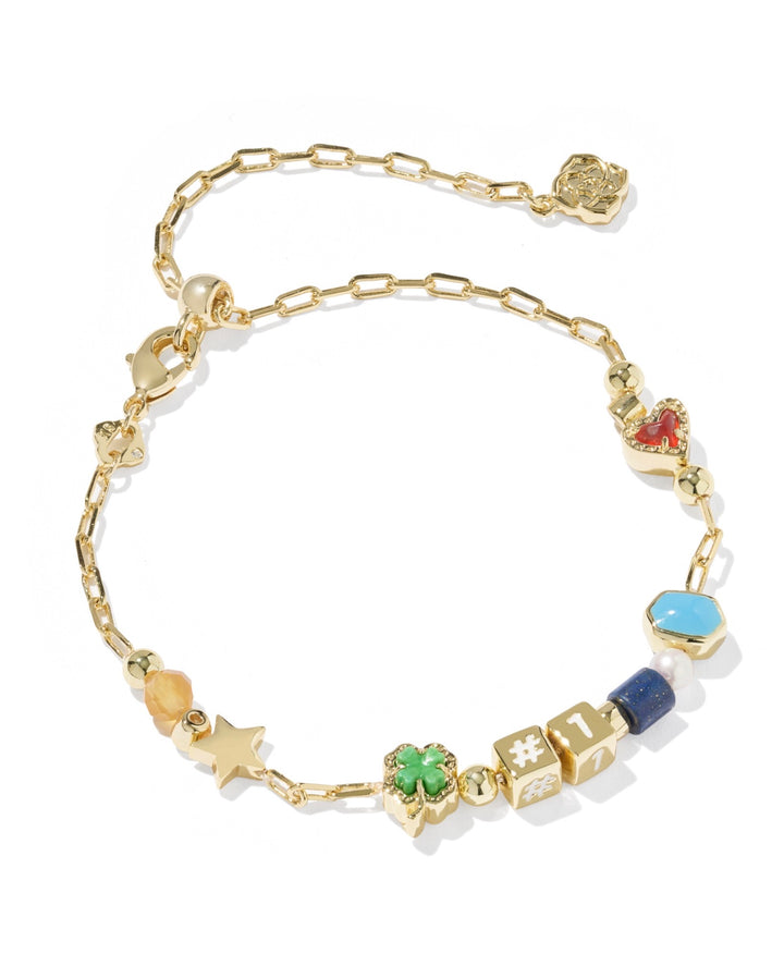 Lacey Delicate Chain Bracelet Gold Multi Mix