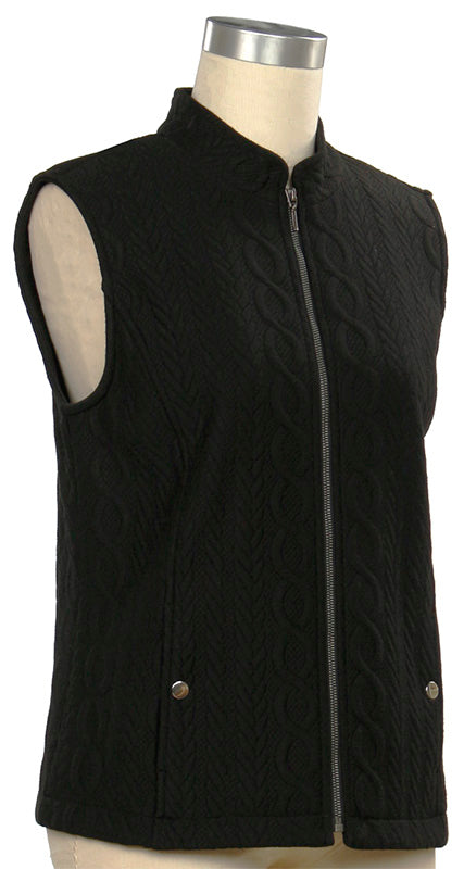 Black Zip Up Vest