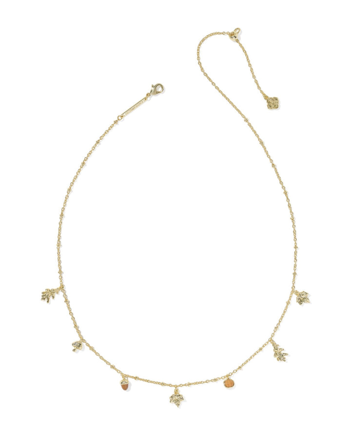 Autumn Gold Charm Necklace