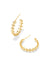 Jada Small Gold White Crystal Hoop Earrings