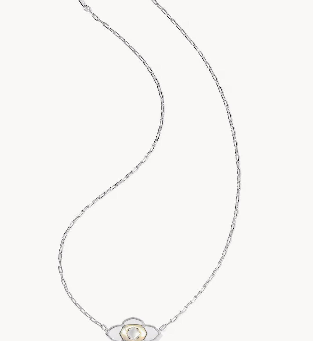Abbie Medallion Silver Short Pendant Necklace