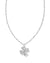 Clover Silver Crystal Pendant Necklace