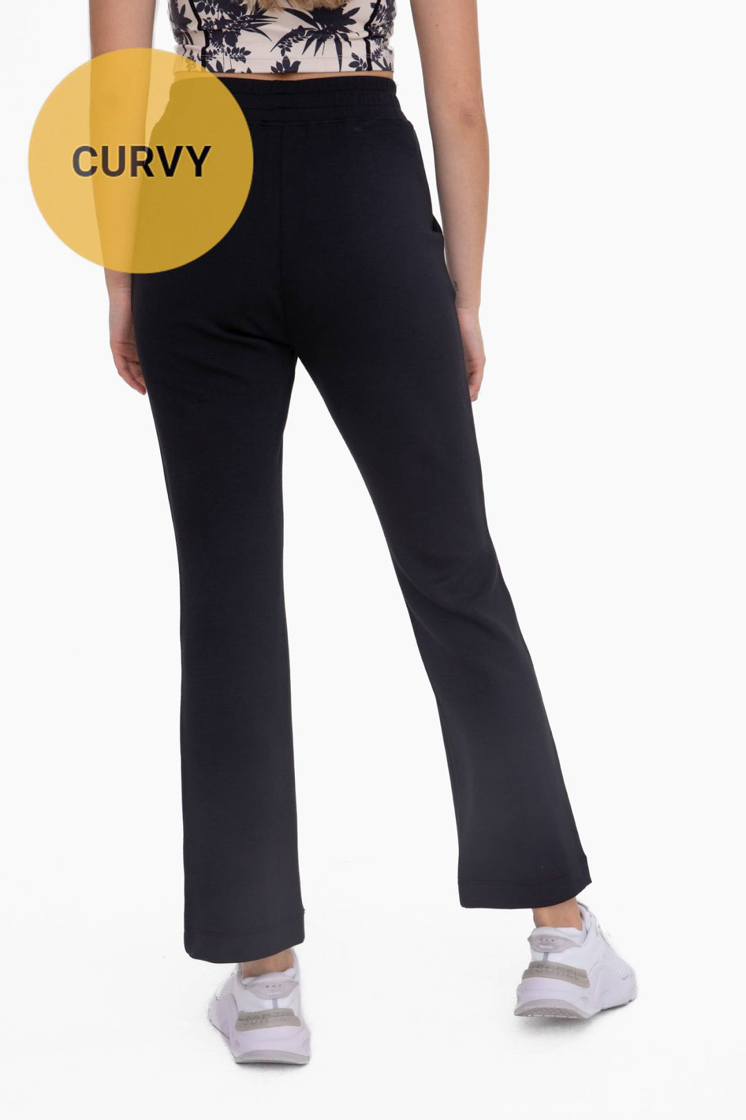 High-Waist Pants: BLACK