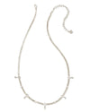 Gracie Silver Chain Necklace in White Crystal