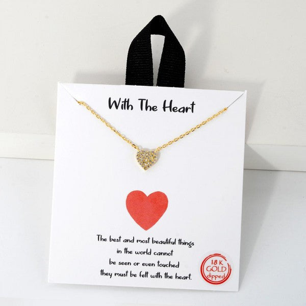 Pave Heart Necklace