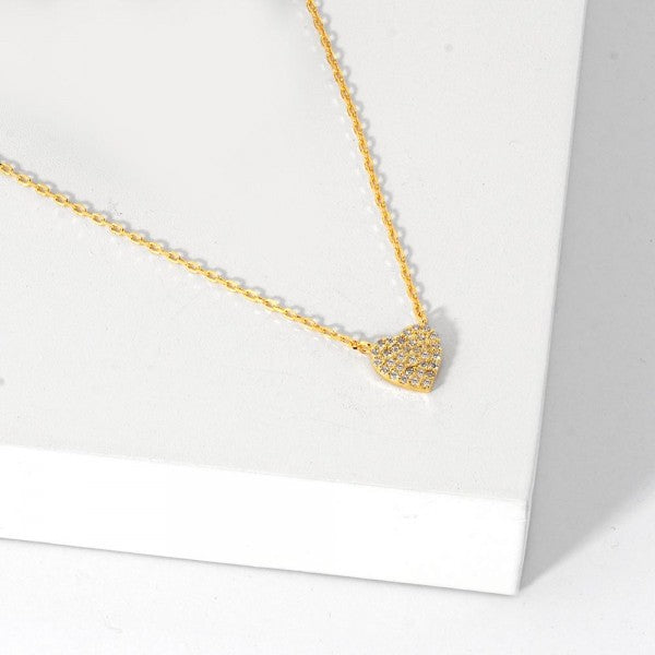 Pave Heart Necklace