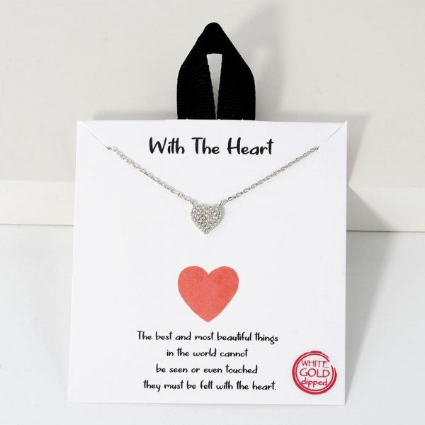 Pave Heart Necklace