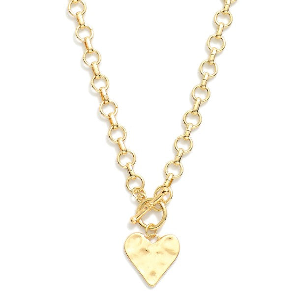 Hammered Heart Necklace