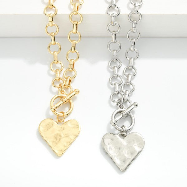 Hammered Heart Necklace