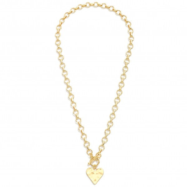 Hammered Heart Necklace