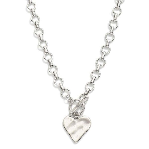 Hammered Heart Necklace