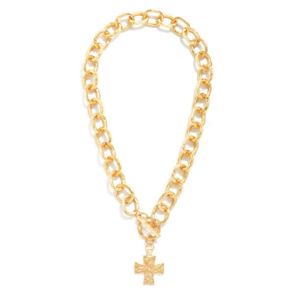 Toggle Cross Necklace
