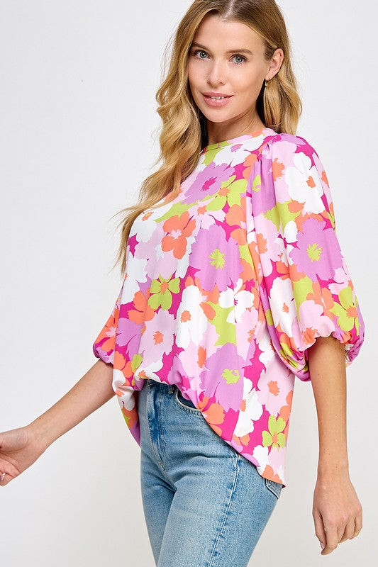 Pink Floral Top