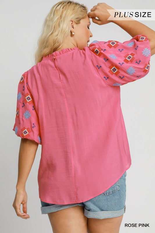 High Neck Rose Pink Top