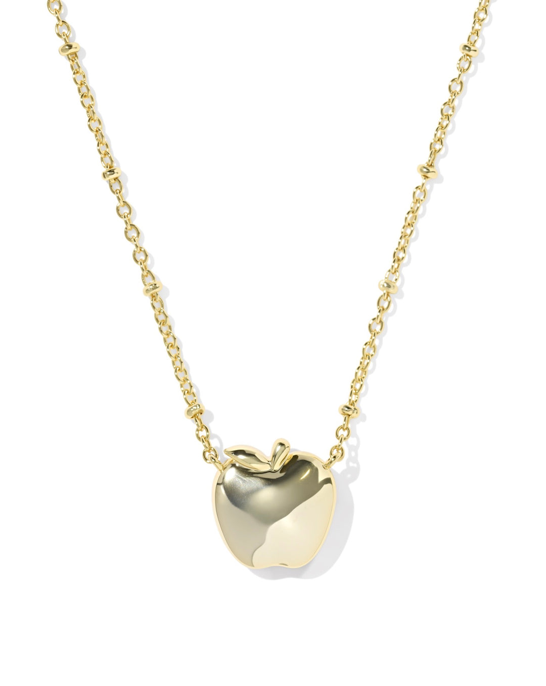Apple Gold Short Pendant Necklace Red Illusion