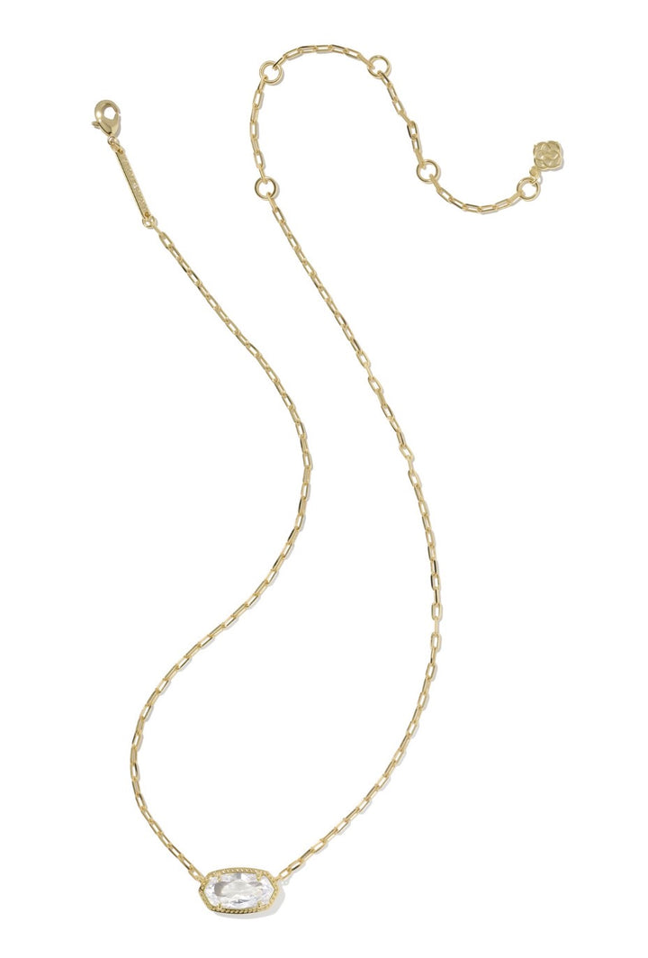 Kendra Scott- Elisa Luxe Short Pendant Gold White