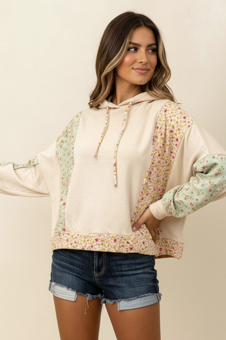 Floral Print Terry Top