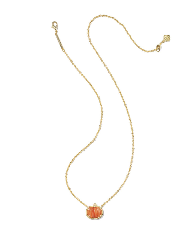 Pumpkin Gold Short Pendant Necklace