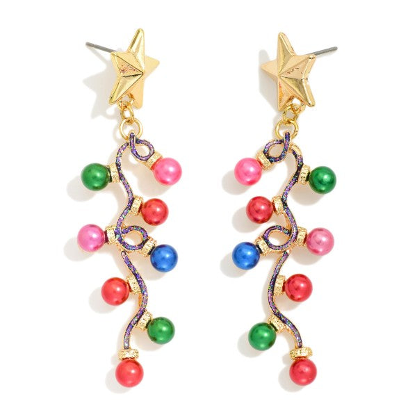 Christmas Light Drop Earrings