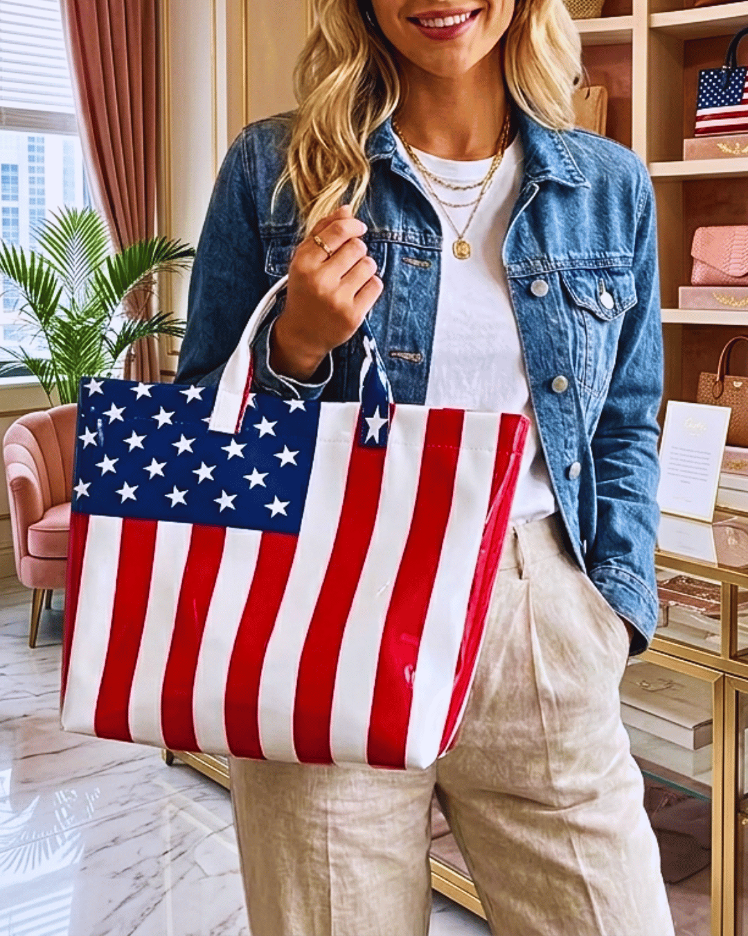 Patriotic Stars & Stripes Waterproof Bag
