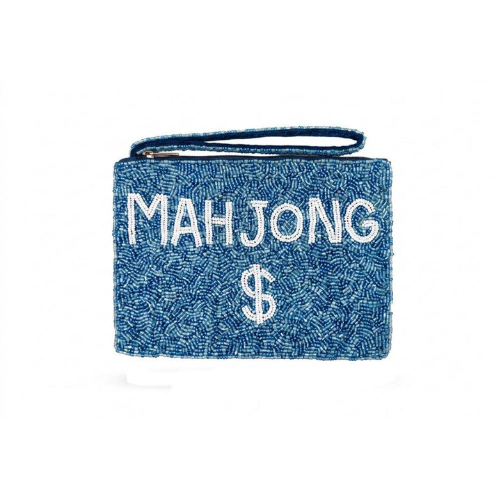 Mahjong Money Beaded Zip Pouch