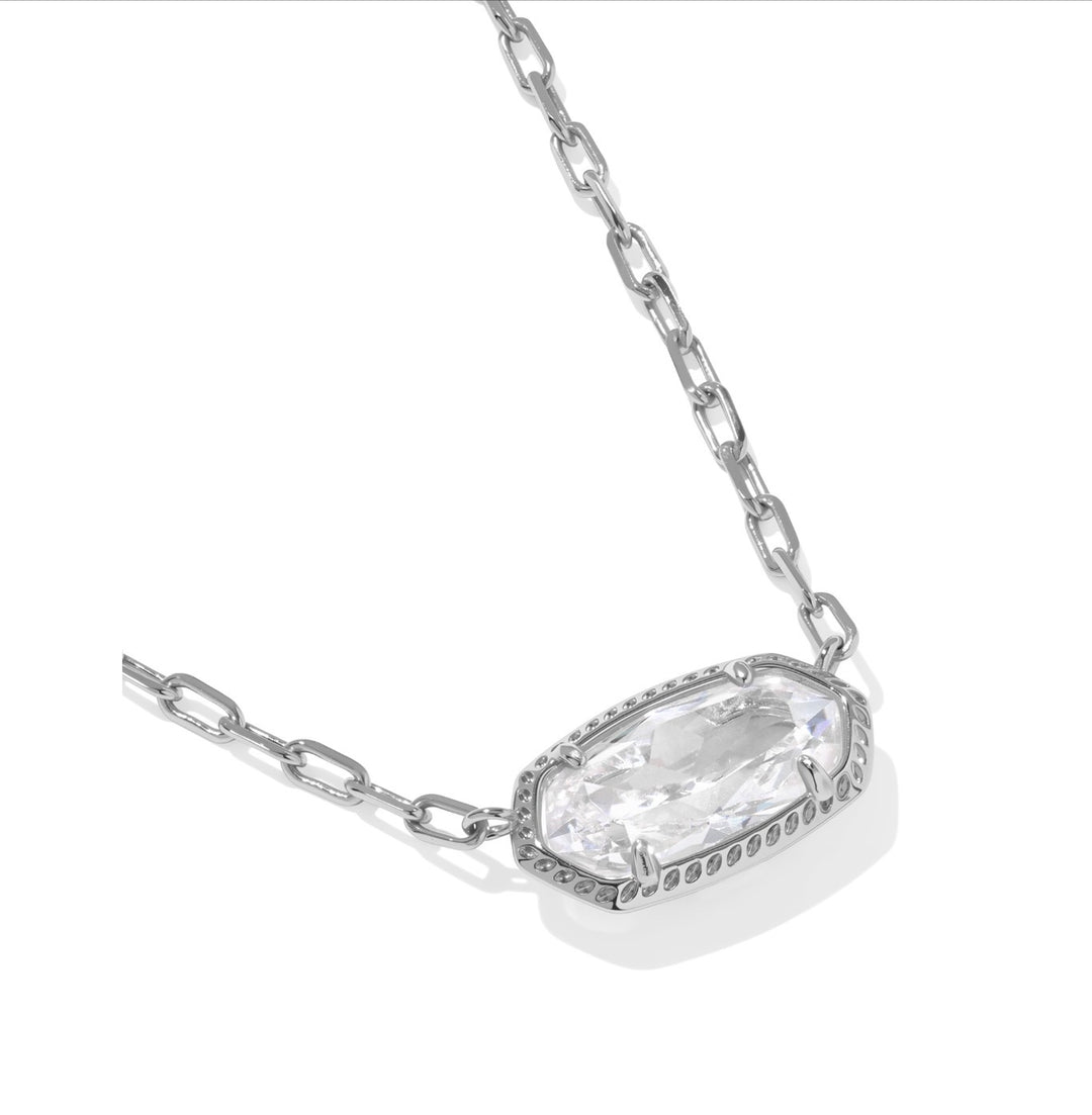 Kendra Scott -Elisa Luxe Short Pendant Necklace Silver