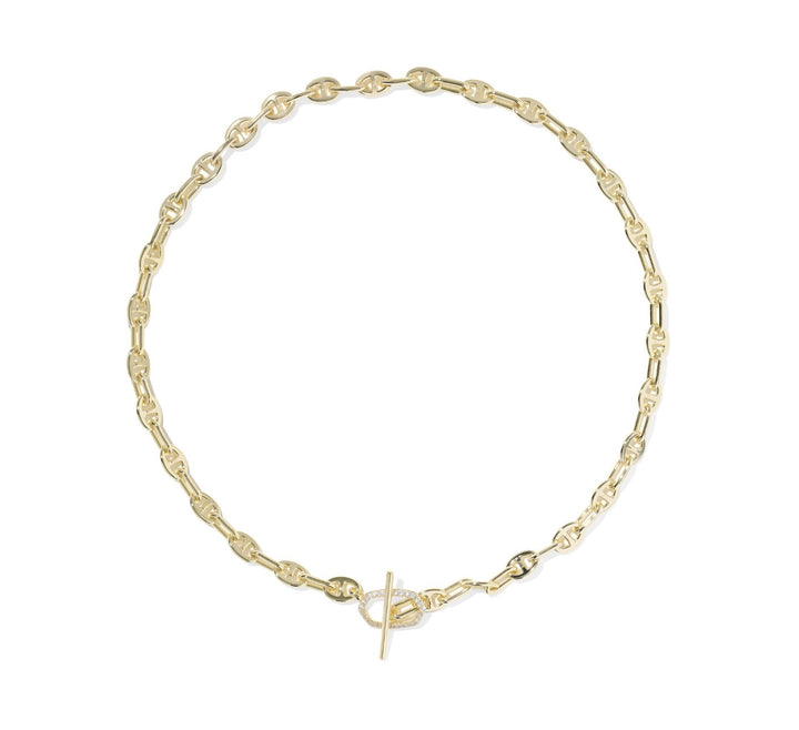 Kendra Scott- Elisa Toggle Link And Chain Necklace Gold White
