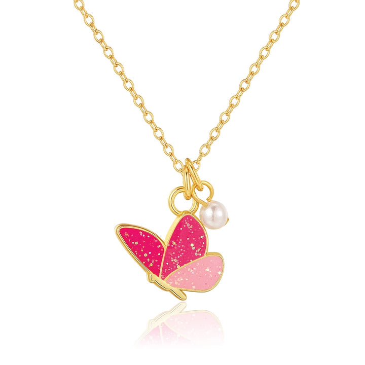 Sweet Petite Necklace- Glitter Butterfly Dreams