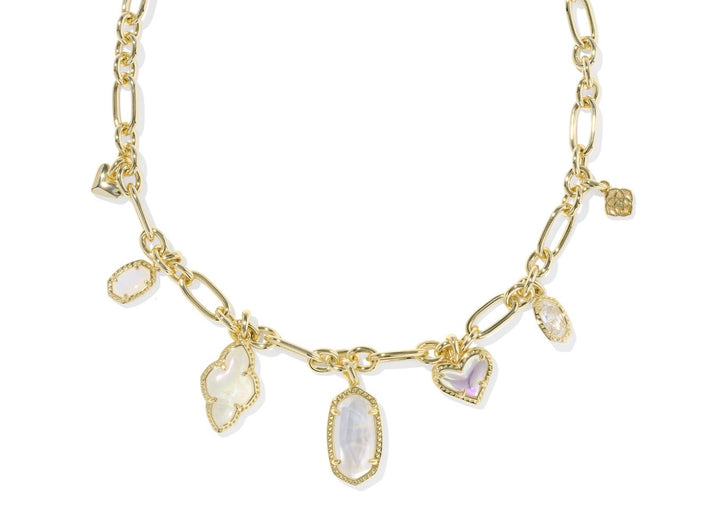 Kendra Scott- Icon Charm Necklace Gold Neutral Mix