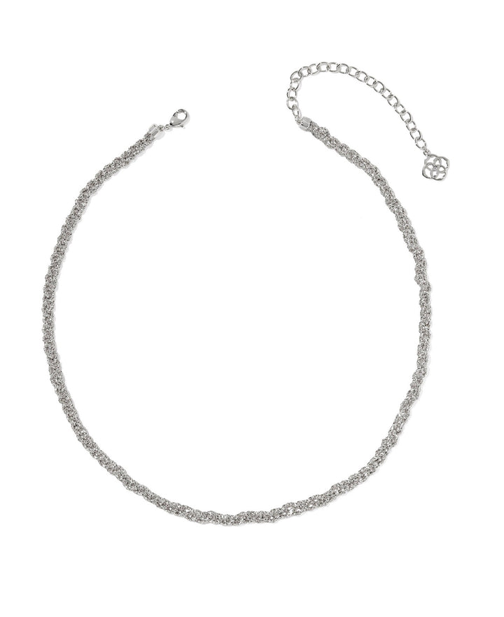 Gabriella Braided Chain Silver Necklace