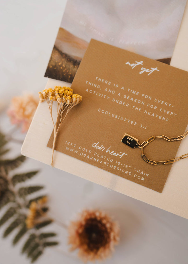 Not Yet Mini Tag Necklace | Christian Jewelry
