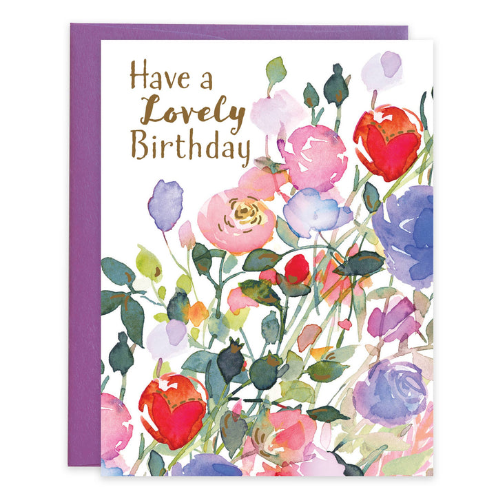Birthday Greeting Card - Lovely Roses