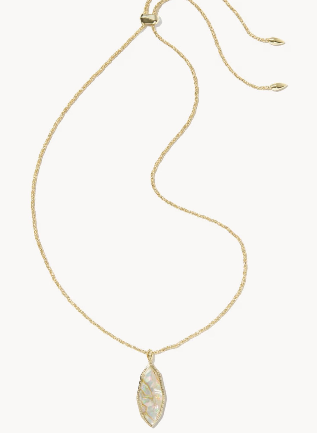 Ophelia Gold Large Long Pendant Necklace