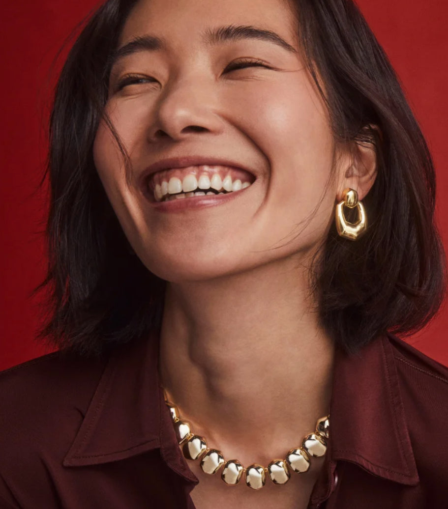 Kaitlin Gold Open Frame Earrings