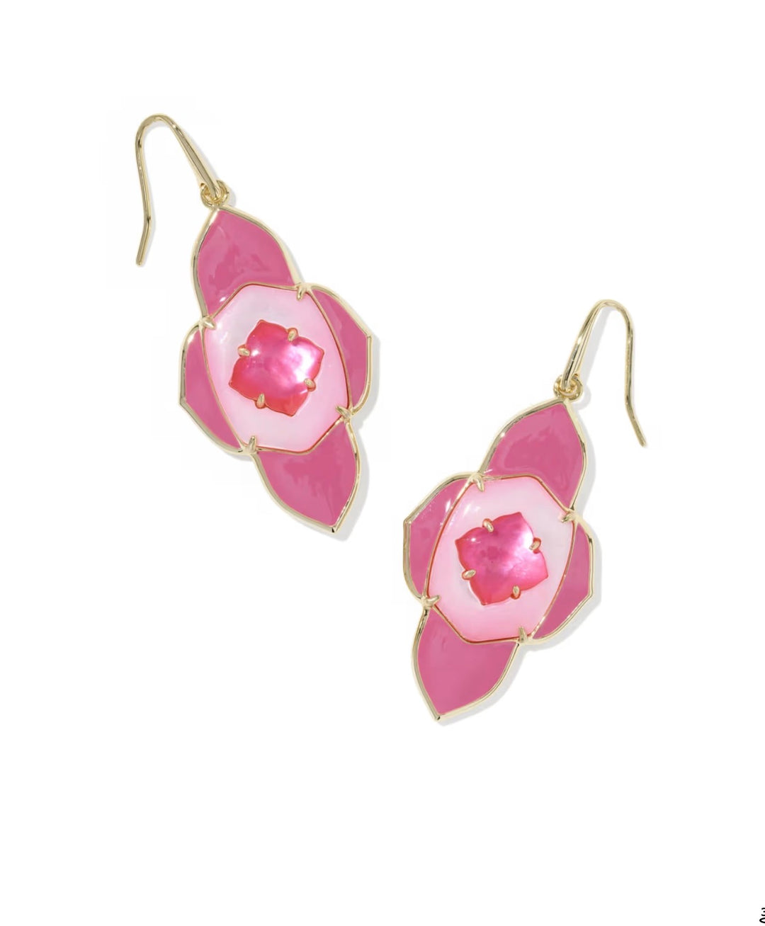 Abbie Medallion Gold Drop Earrings