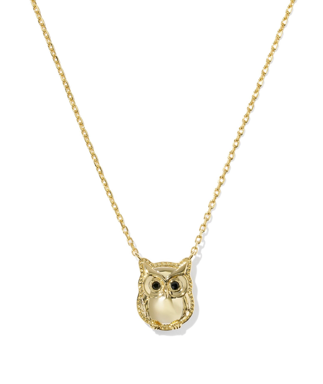 Owl Gold Short Pendant Necklace