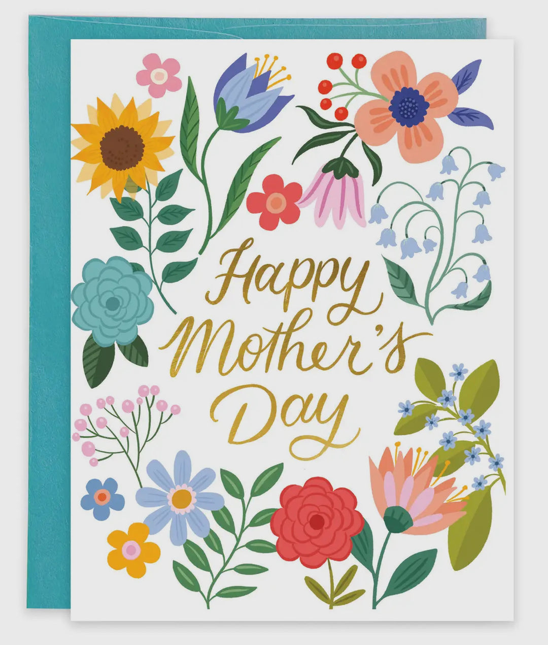 Mother’s Day Greeting Card- Happy Mom Flowers