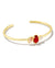 Alexandria Cuff Bracelet in Gold Cranberry