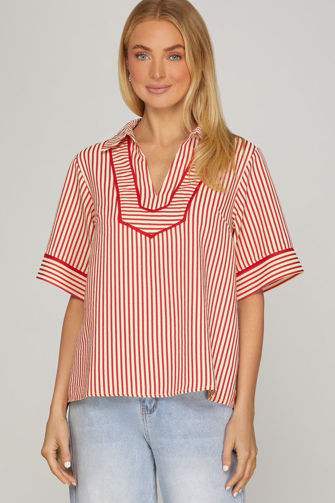 Red Striped Top