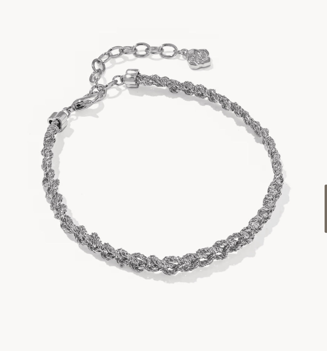 Gabriella Silver Braided Chain Bracelet