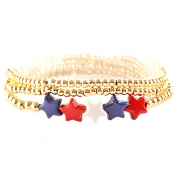 Red, White & Blue Stars Bracelets