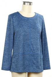 Southern Lady Long Sleeve Top - London Blue