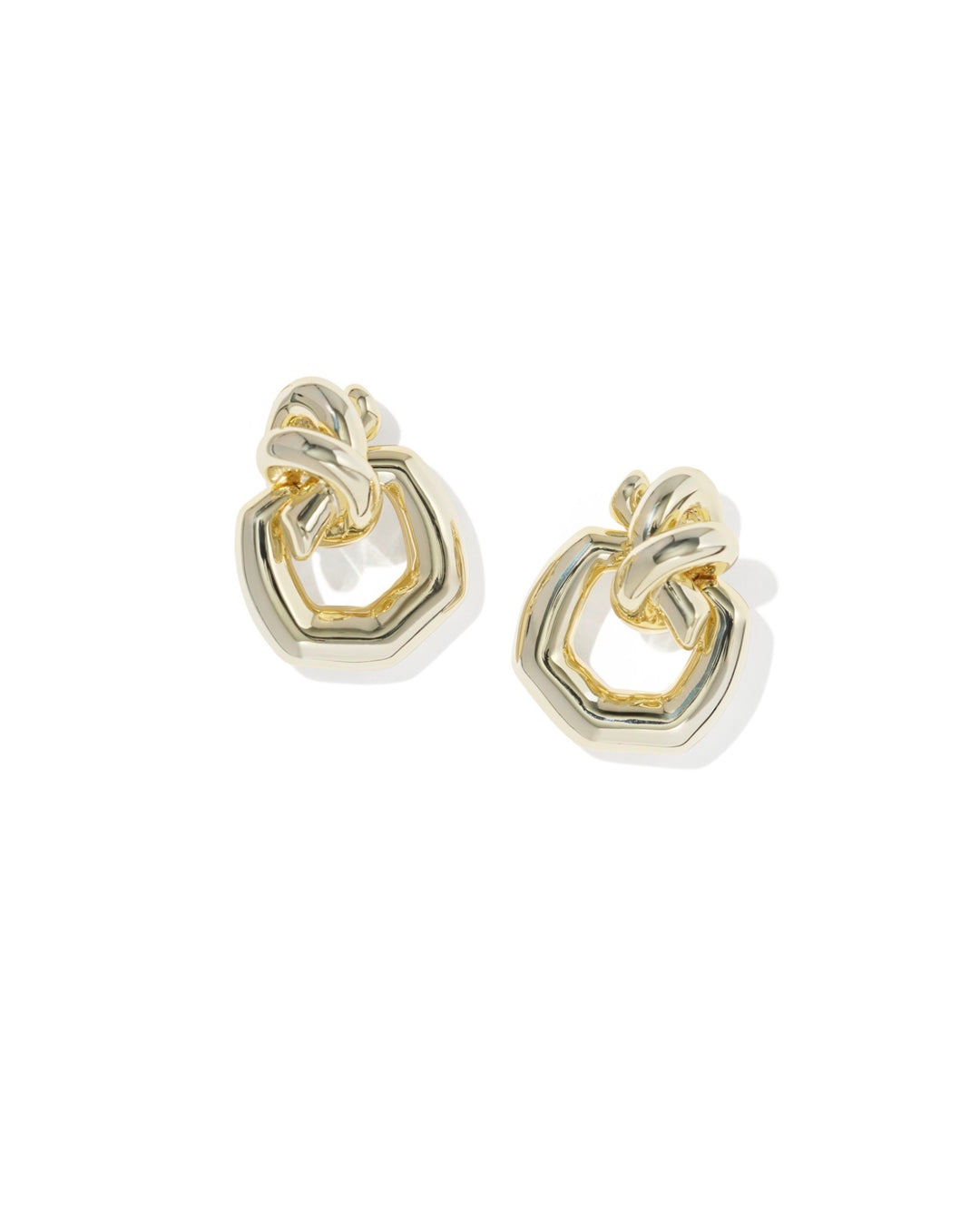Parker Knot Open Frame Earrings Gold