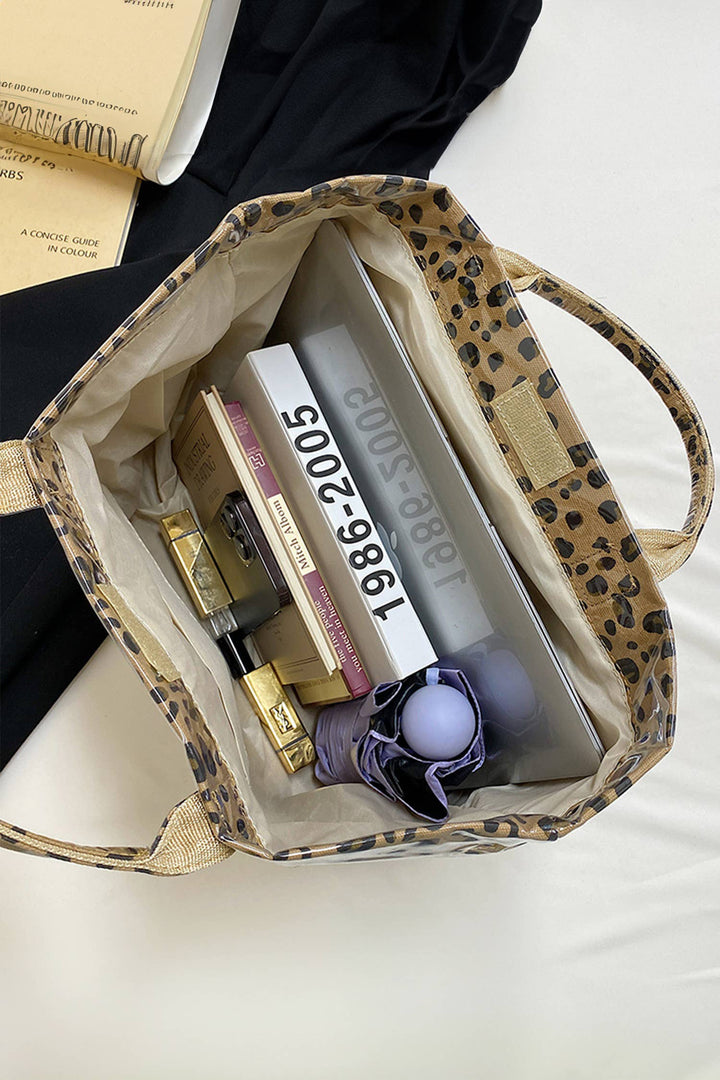 Leopard PU Leather Water Proof Tote Bag