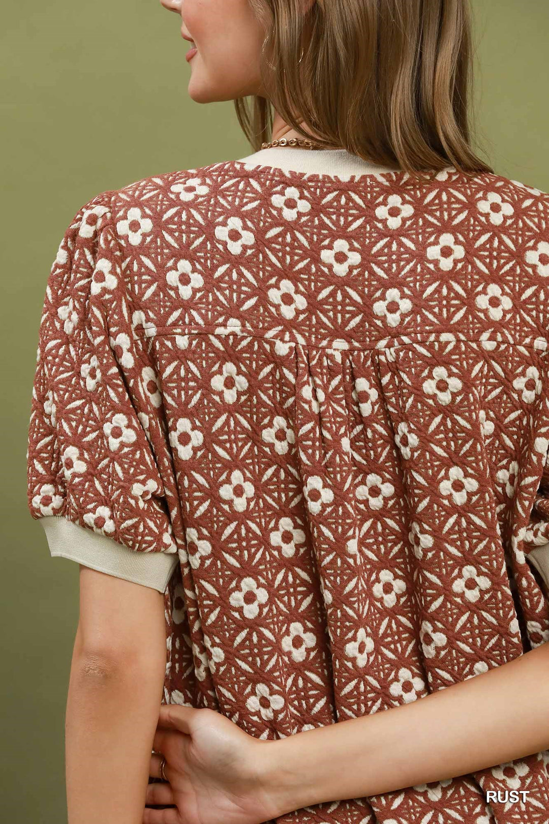 Rust Textured Dress