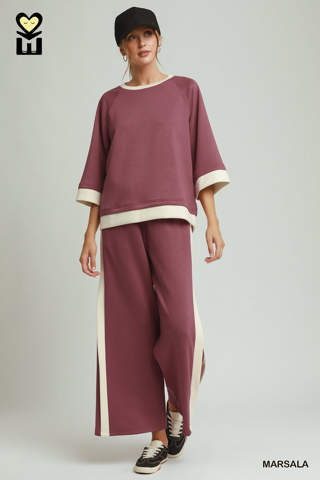 Colorblock Raglan Sleeve Top