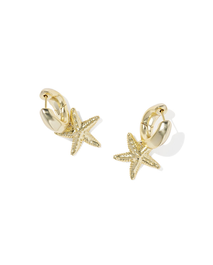 Parker Starfish Huggie Gold Earrings