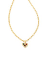 Penny Gold Heart Short Pendant Necklace in Multi Mix