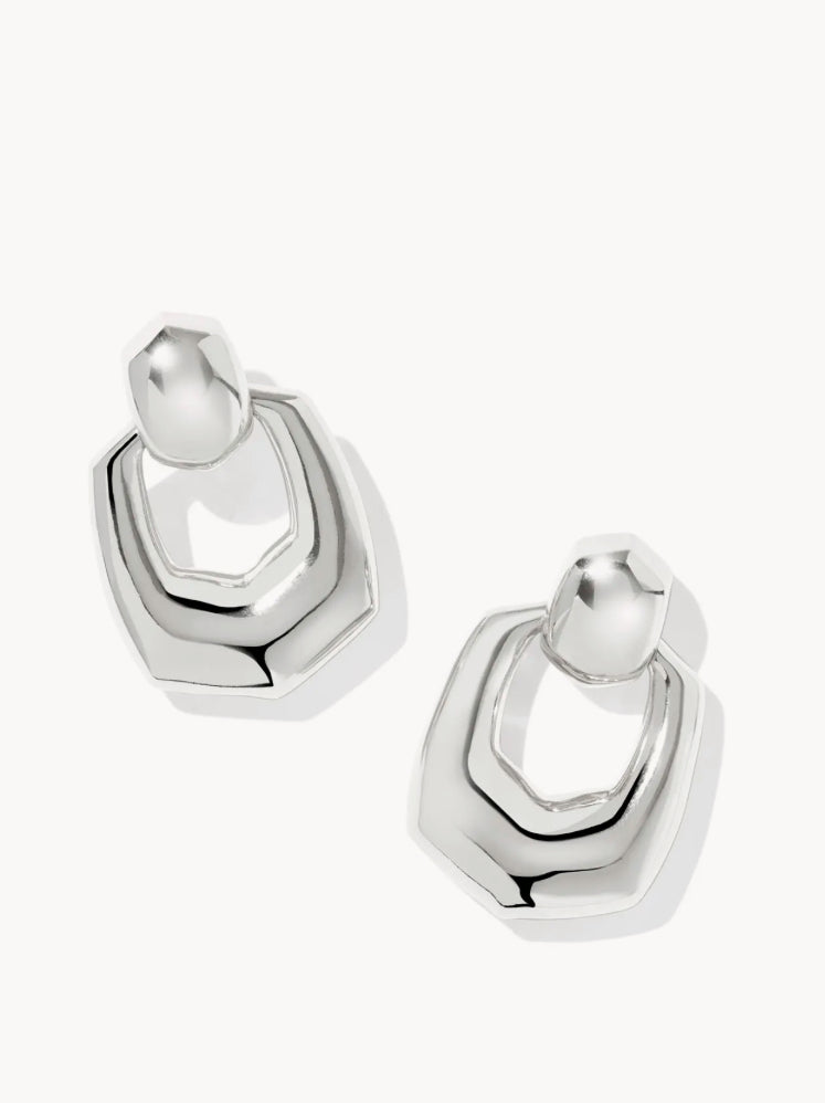 Kaitlin Silver Open Frame Earrings