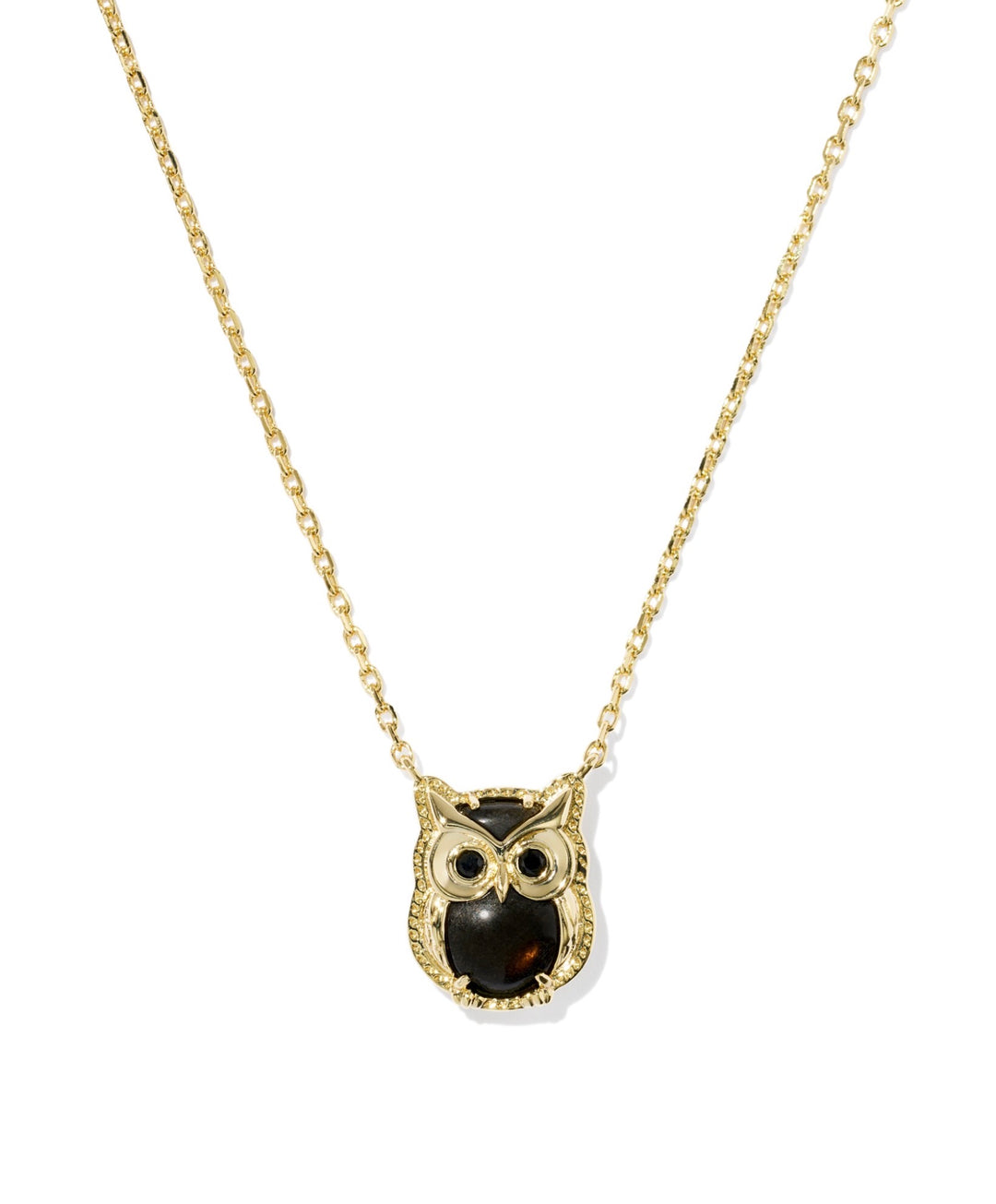 Owl Gold Short Pendant Necklace